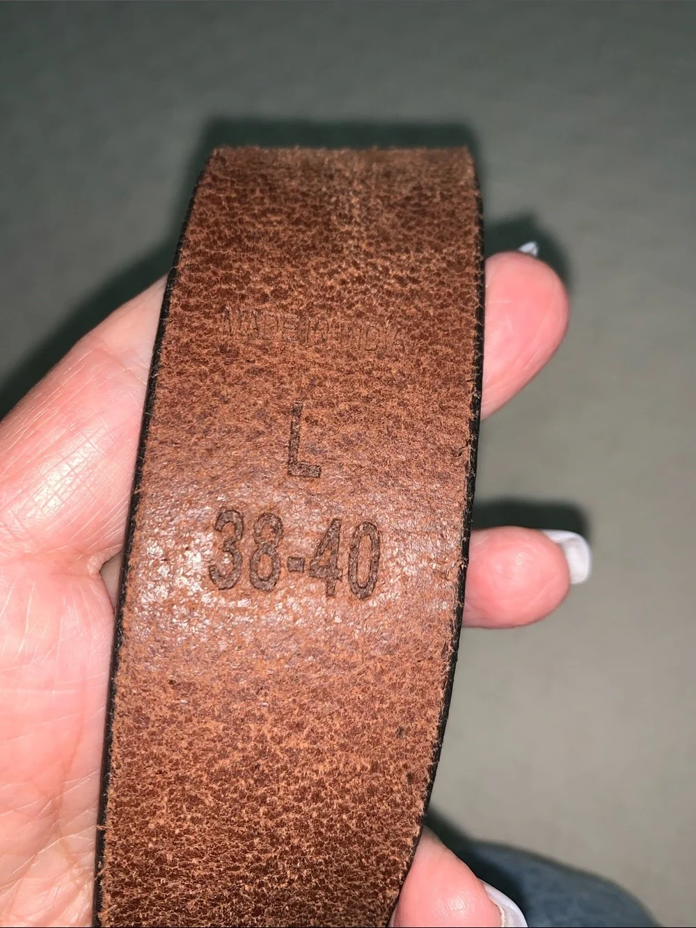 Genuine leather belt size large 38–40